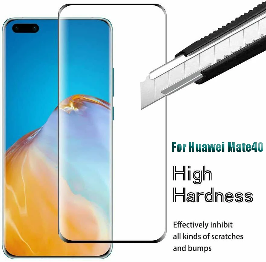 

Закаленное защитное стекло для Huawei Mate 40 Pro Plus, полное покрытие экрана