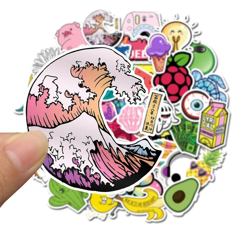 LL-072 #50/шт. Без повторов маленькая свежая наклейка из ПВХ коллекция художественных