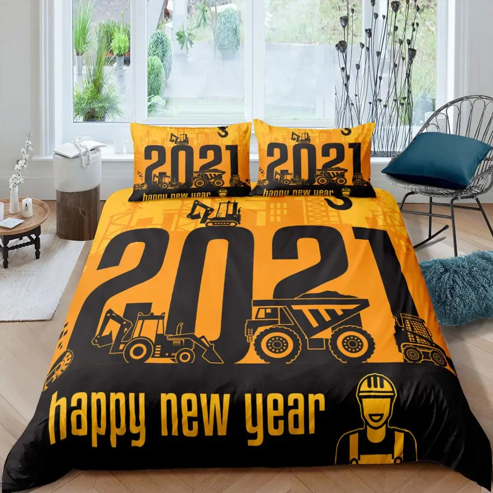 

Happy 2021 Bedding Set Queen 3D Cute Printed Duvet Cover Bedclothes 2/3pcs Home Textiles Luxury High Quality Bedspread