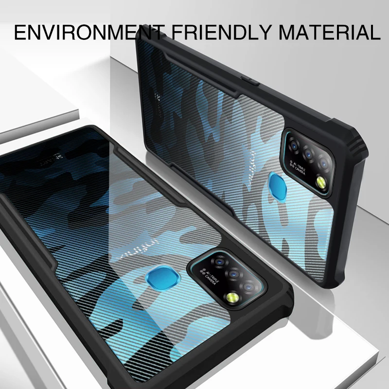 rzants for infinix smart 5 hot 10 lite case beetle camouflage shockproof casing transparent phone shell funda soft cover free global shipping