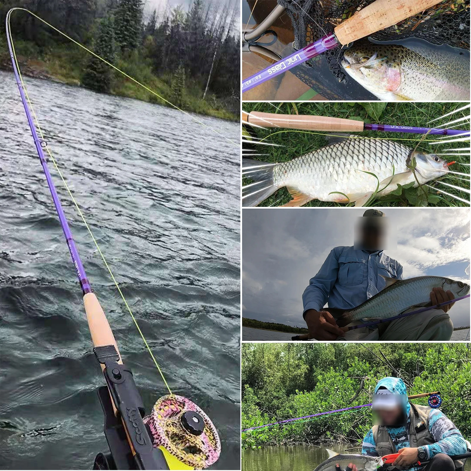 Maximumcatch Maxcatch Unic из стекловолокна 3/4/5wt удочка для ловли нахлыстом 7/8/8.6 футов