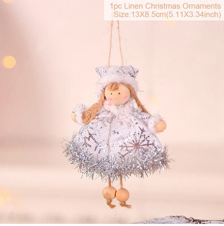 Ornament 21 HUIRAN, Рождественская Кукла-ангел, подвеска, елочные украшения для дома,, натальные рождественские украшения, подарок для детей, год - Цвет: Ornament 21