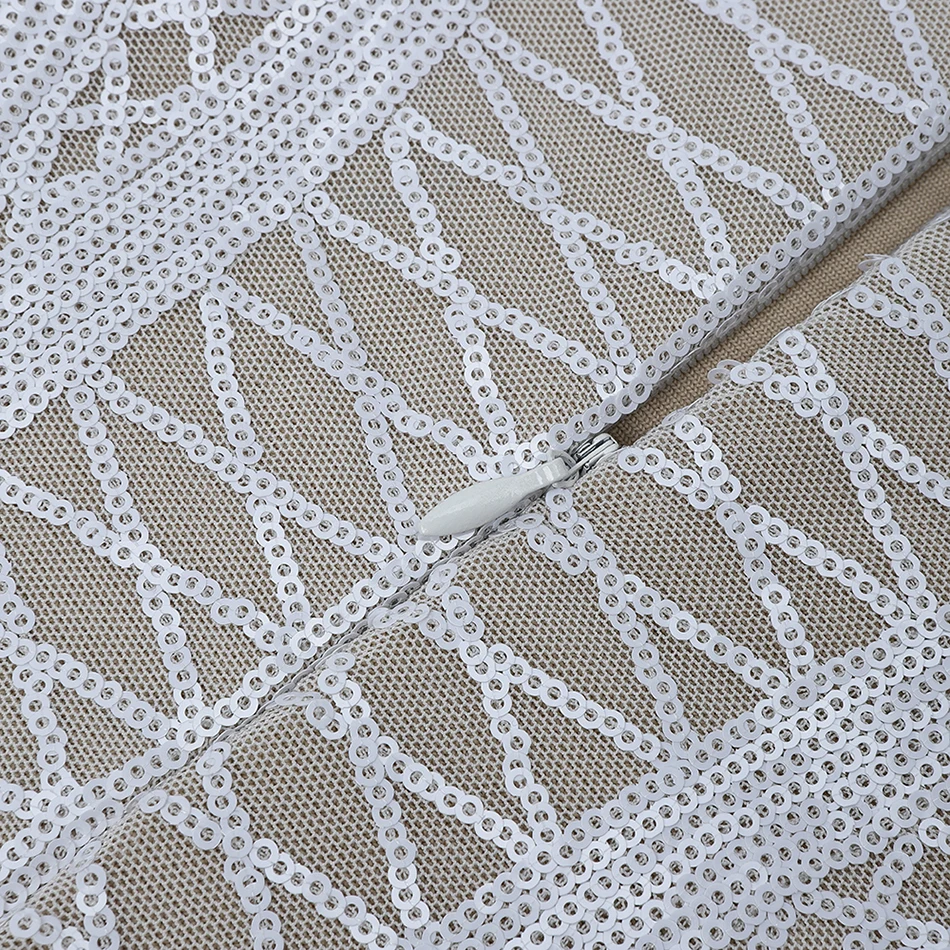 

2020 Fashion New Mesh Gauze Bandage Dress Women's Sexy Club Party Spaghetti V-neck Backless Hollowout Bodycon White Mini Dress