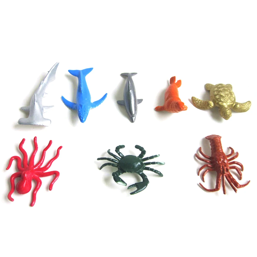 

Marine Life Sea Animal Set Whale Shark Octopus Penguin Children Gift Dolphin Turtle Crab Model Toys