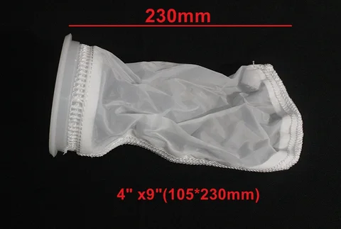 Высококачественные аквариумные пластиковые фильтрующие пакеты NuoNuoWell, держатели для 4-дюймового морского фильтра, нейлоновая сумка для носков диаметром 9,5 см, кронштейн