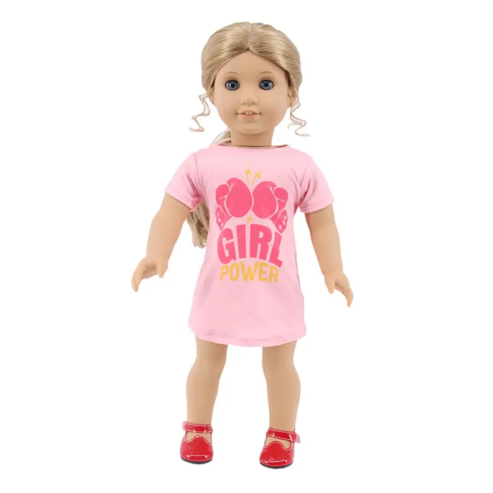 15 Styles Printed Dress T-Shirt Jeans Shorts Fit 18 Inch Girl And 43 Cm Reborn Baby Doll Clothes Accessories Our Generation | Игрушки и
