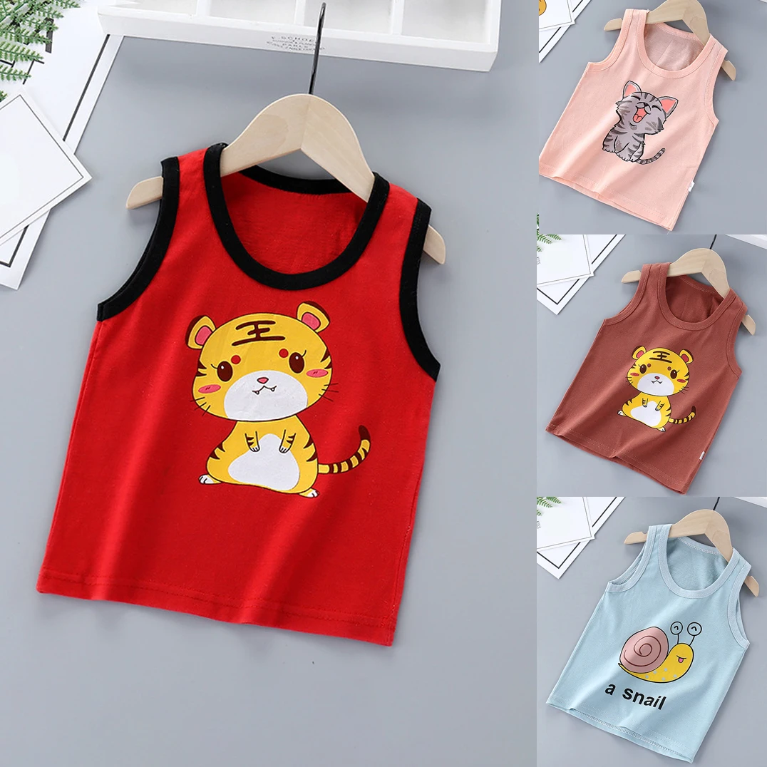 

Baby Summer Tank Top for Boys Girls Children Soft Undershirt Cotton Kids Underwear Toddler Vest Camisole Singlets Clothing