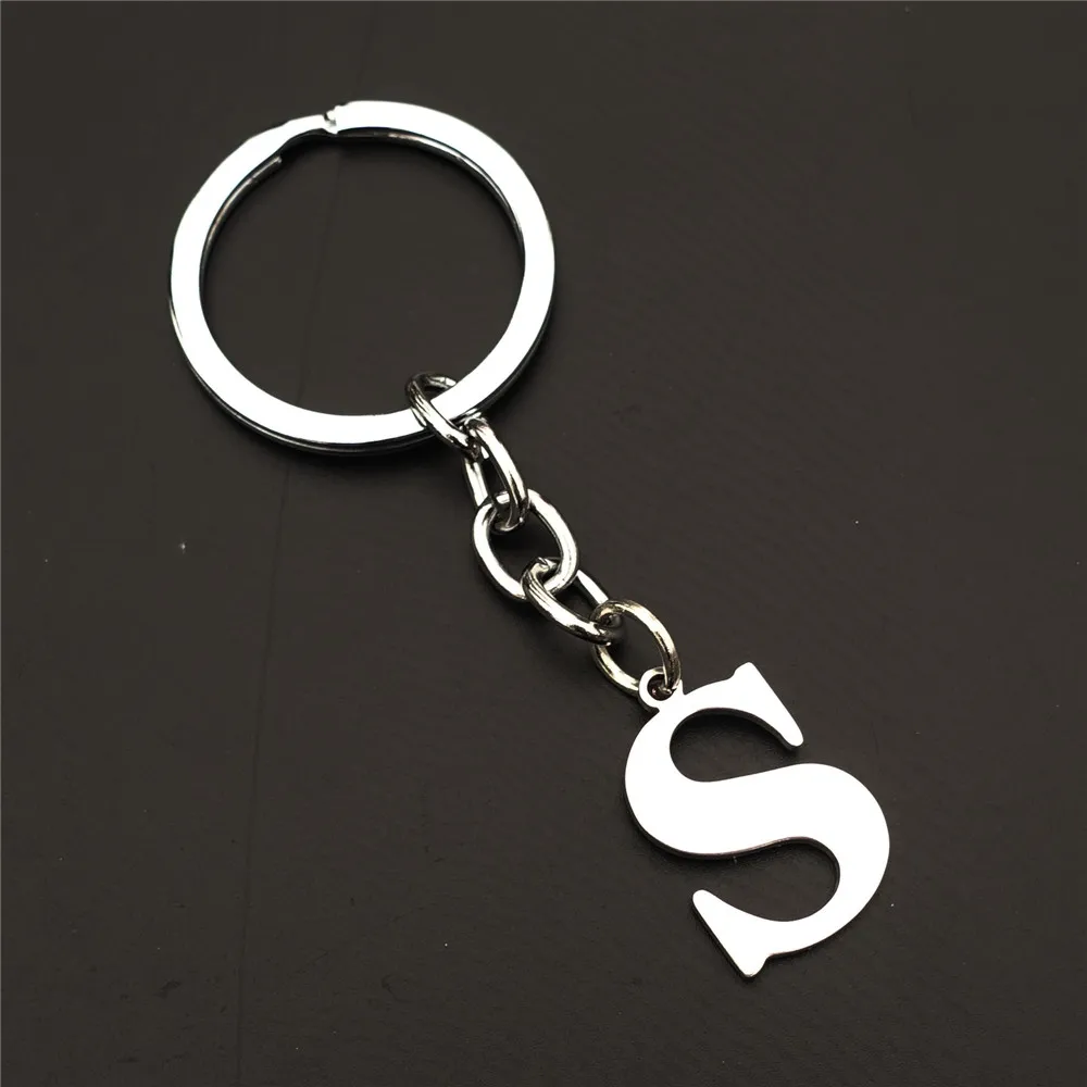 2 шт./лот брелки с буквами из нержавеющей стали именем и именем|letter keyring|fashion