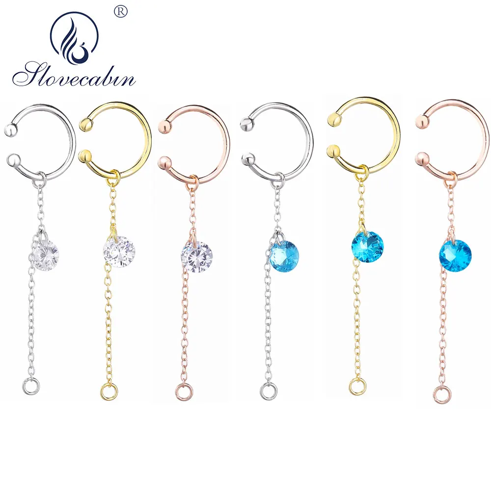 Сережки-клипсы из серебра 925 пробы с кристаллами | Украшения и аксессуары