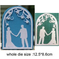 new metal cutting dies cut mold wedding couple lace frame decoration scrapbook paper craft knife mould blade punch stencils dies