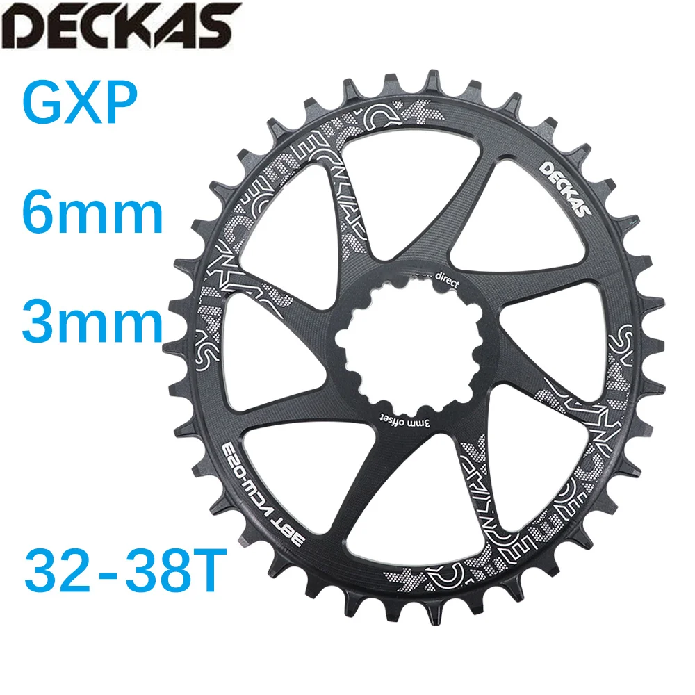 Deckas овальная Звездочка GXP 3 мм 6 офсетное прямое Крепление для Sram XX1 Eagle X01 X1 X0 X9 32T 34T