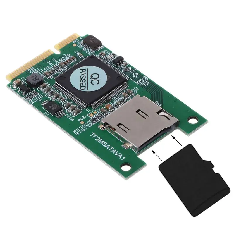 Micro SD TF карта в Mini PCI E mSATA SSD твердотельный накопитель адаптер конвертер для ПК