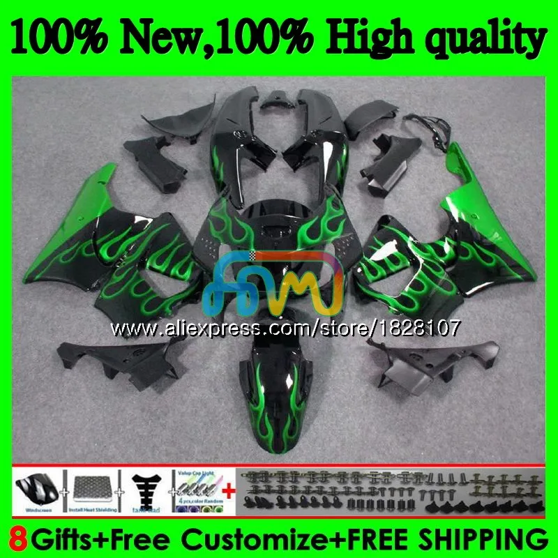 

Обтекатель корпуса для HONDA CBR 919RR 900RR 900 919 RR CBR900 CBR919 RR 98 99 134BS.27 900CC CBR900RR CBR919RR с зеленым пламенем 1998 1999