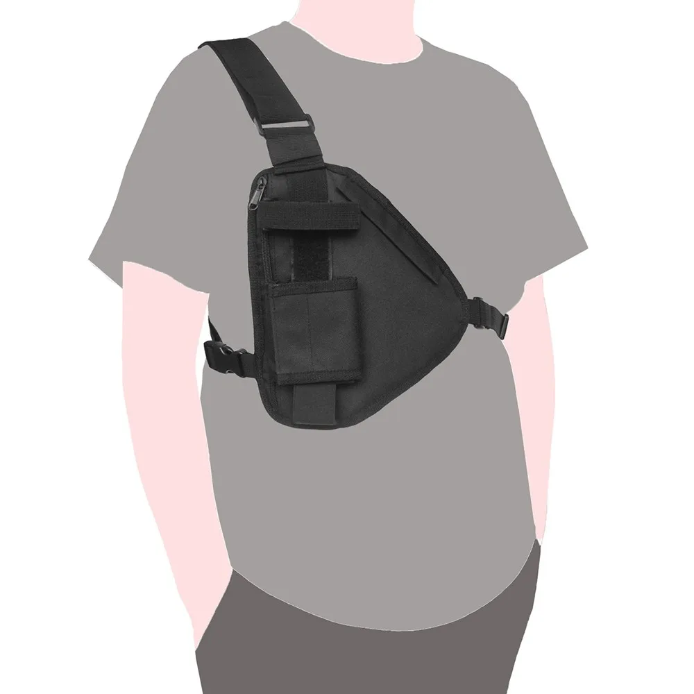 

Tactical Walkie Talkie Chest Bag Front Pack Pouch Holster Pistol Bags Pendant Radio EDC Wallet Phone Pouch Hunting Package