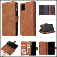 zipper card bag flip leather phone case for iphone 13 12 mini 11 pro xs max se 2020 x xr 8 7 6 6s plus shockproof wallet cover