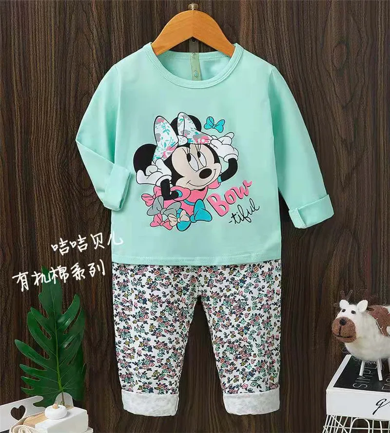 

Disney Baby Cartoon Pajamas With Pants Child Dinosaur Clothes Girls Unicorn Nightwear Set Toddler Boy Costumes Kids Fall Clothes