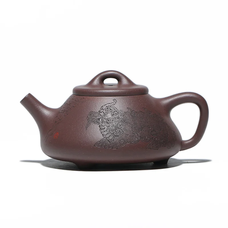 

Yixing purple clay teapot pure handmade raw ore purple clay teapot master Ji Fang teapot genuine collection tea set