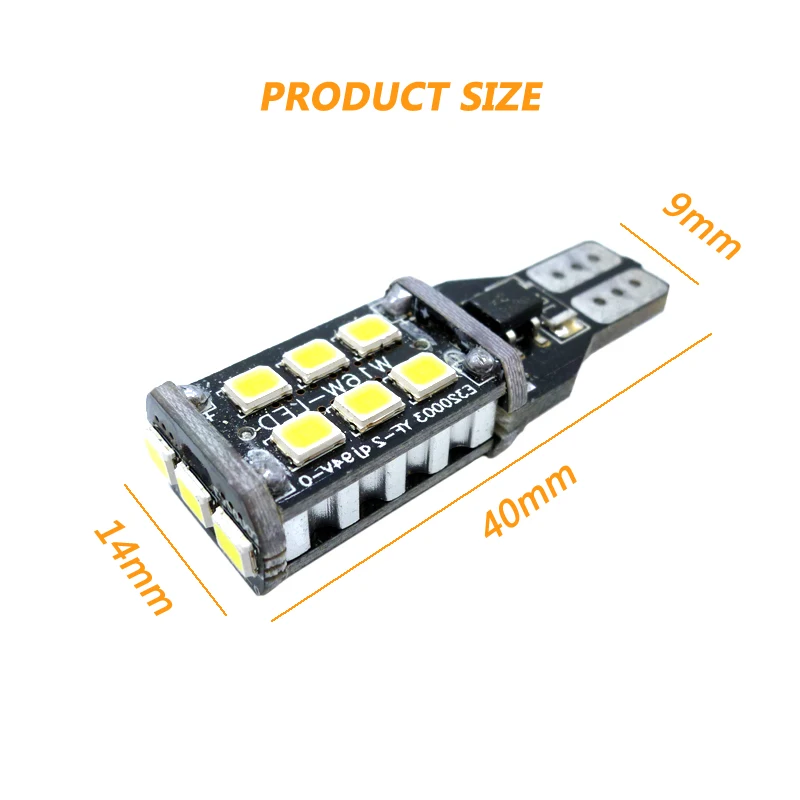 Светодиодная лампа задсветильник хода T15 W16W 920 921 912 Canbus светодиодный 2835 15smd фонарь