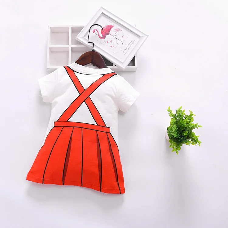 Платье для маленьких девочек с принтом новинка летнее хлопковое детское платье