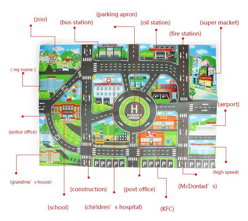 Детская автомобильная парковочная карта сделай сам игрушки с выдвижными