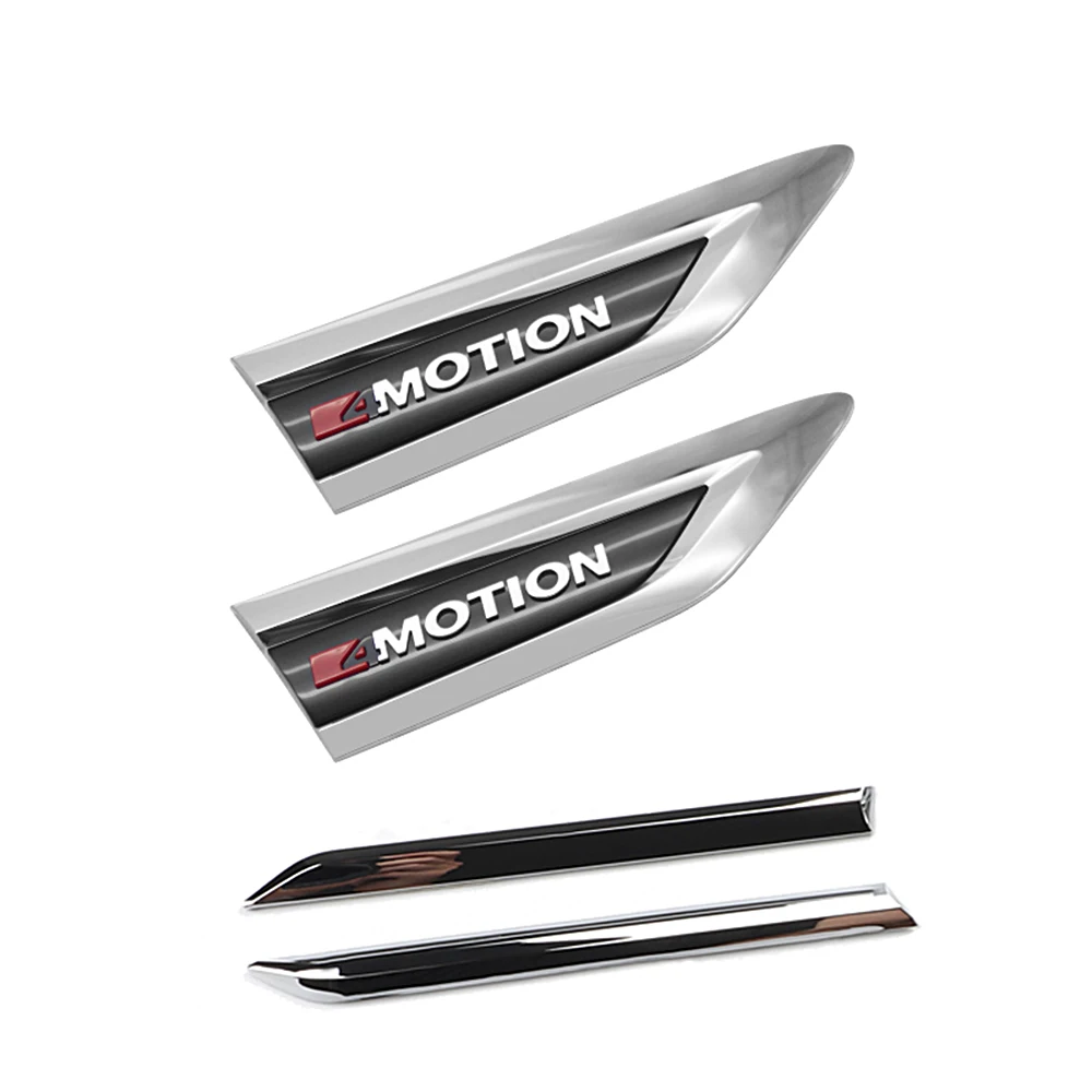 

Car Side Wing Fender Trim Accessories For Volkswagen VW Tiguan MK2 4Motion Logo Sticker Trunk 4x4 4 MOTION Emblem Cover 3D Black