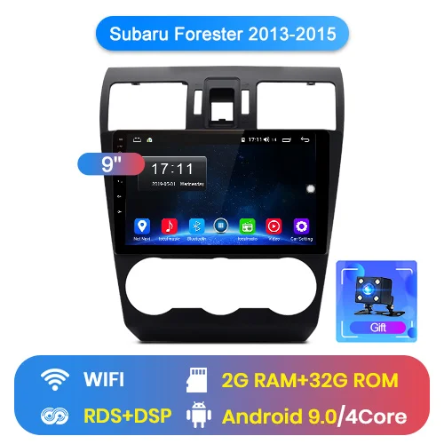 WIFI (2GB 32GB) Junsun V1 Android 9,0 2G+ 32G DSP автомобильный Радио Мультимедиа Видео плеер для Subaru Forester 2013- навигация gps 2 din Авторадио - Цвет: WIFI (2GB 32GB)