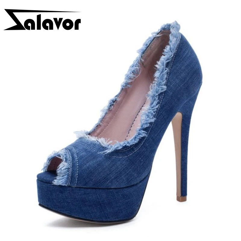 Женские туфли лодочки с открытым носком на высоком каблуке Размеры 33 43|Женские