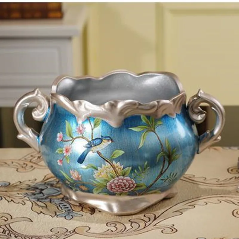 

American country ceramic flower and bird vases, creative home office desktop decorations, Christmas wedding gifts