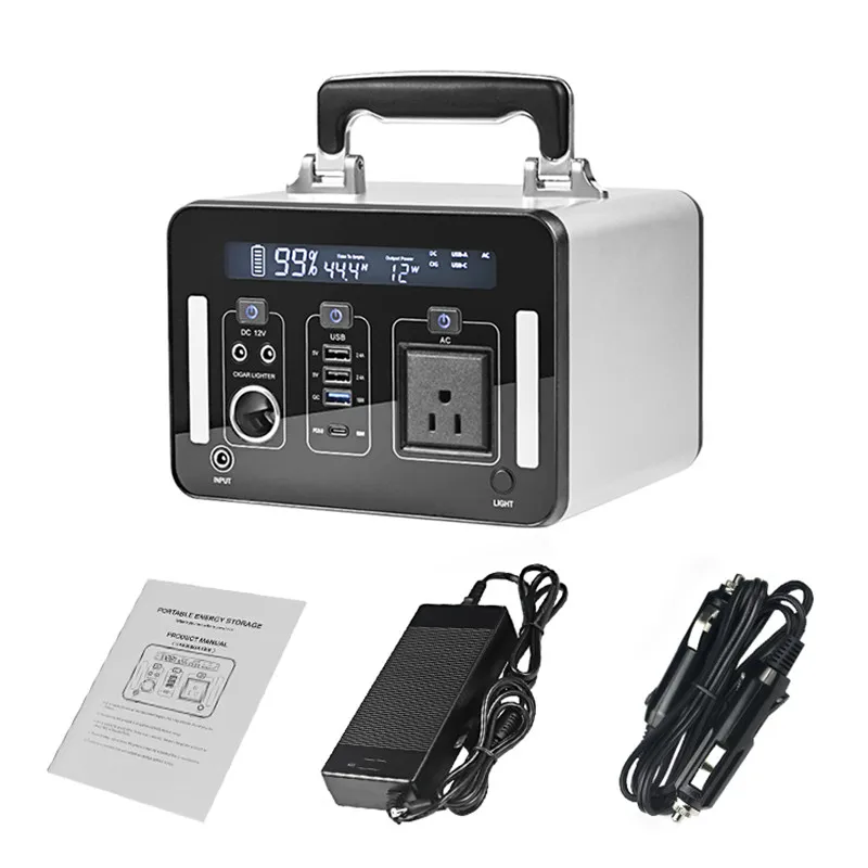 

Портативная пауэрбанк-станция, 500 Вт, 135200 мА · ч, солнечная система, внешний аварийный источник питания, аварийное освещение, перезаряжаемые ...