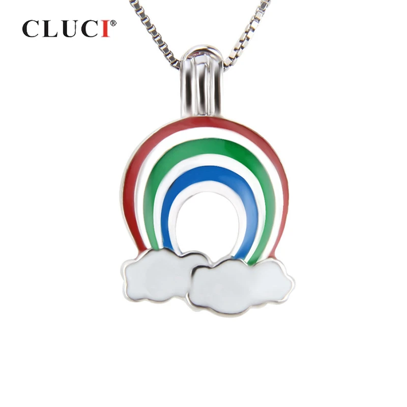 Подвеска в виде радужного облака CLUCI серебряные подвески дождевого дня