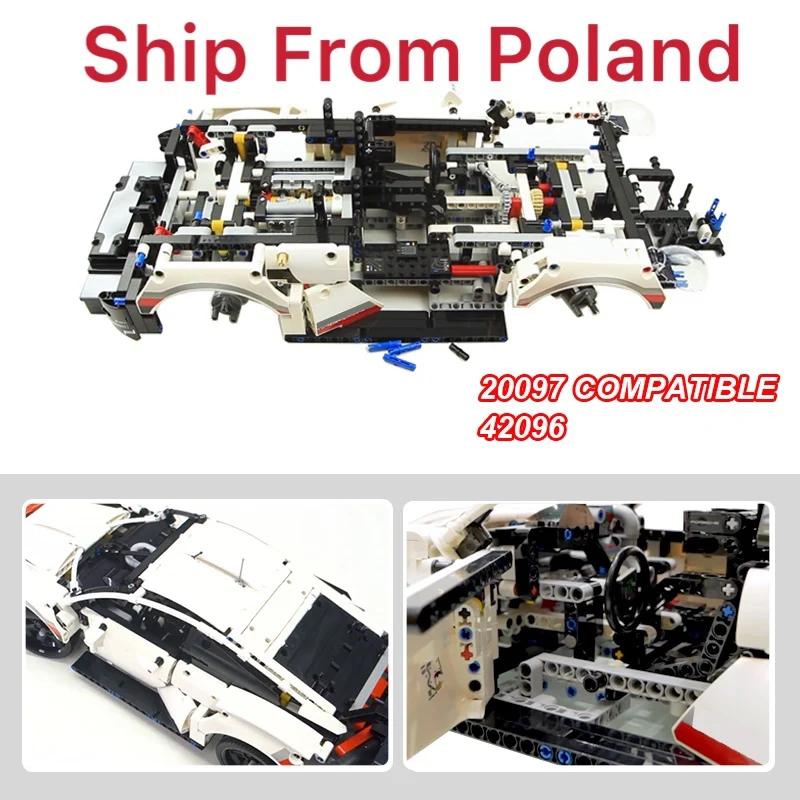 Новый Lepinblocks 20097 супер автомобиль 1580 шт модель совместимая техника Voiture 42096