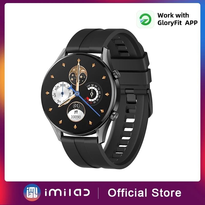 IMILAB W12 Smart Watch Men Sports Fitness Tracker Heart Rate Sleep Monitor IP68 Waterproof Watch For GloryFit App Global Version