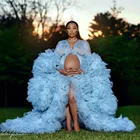 Пышное Тюлевое платье с оборками для беременных, очень Пышное Бальное Платье, женское Прозрачное платье для фотографии, вечеринки, торжества, фотосессий