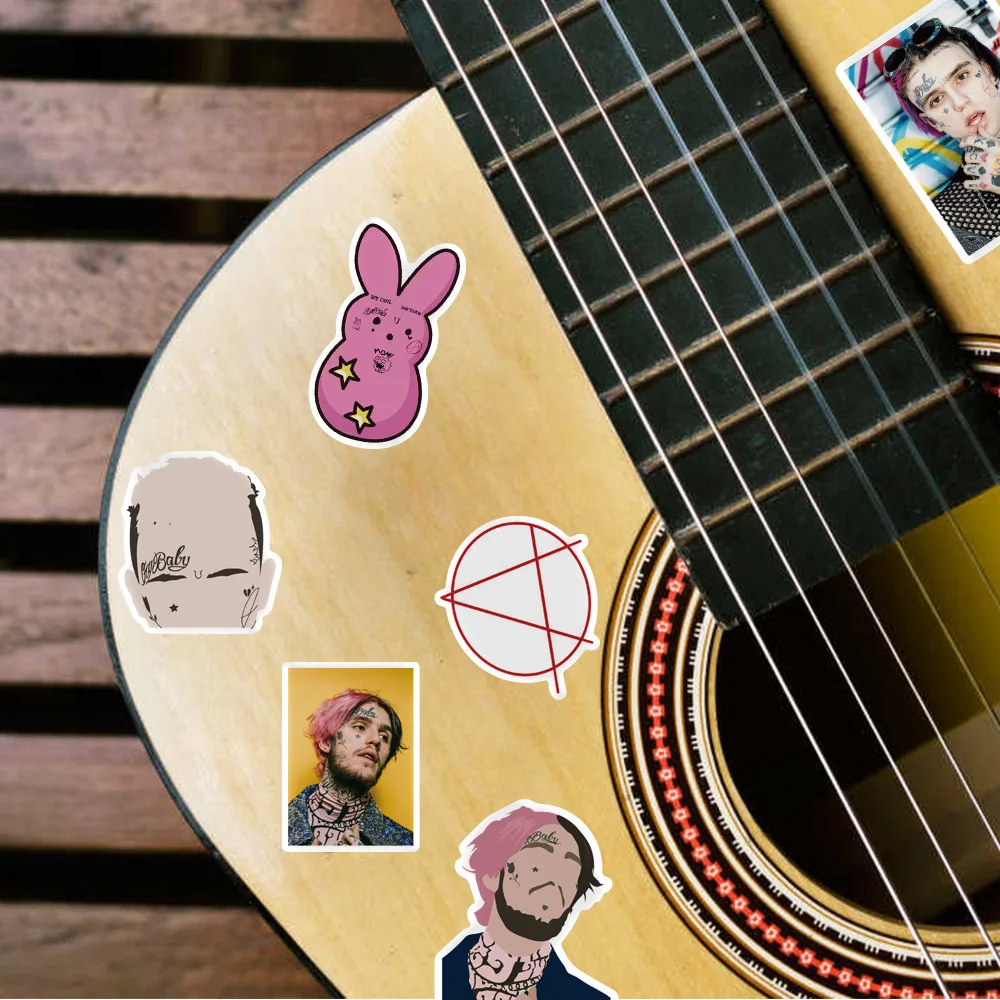 

10/30/50/100PCS Rapper Lil Peep Character Graffiti Sticker For Suitcase Guitar Car Skateboard PVC Sticker Children Toy Gift