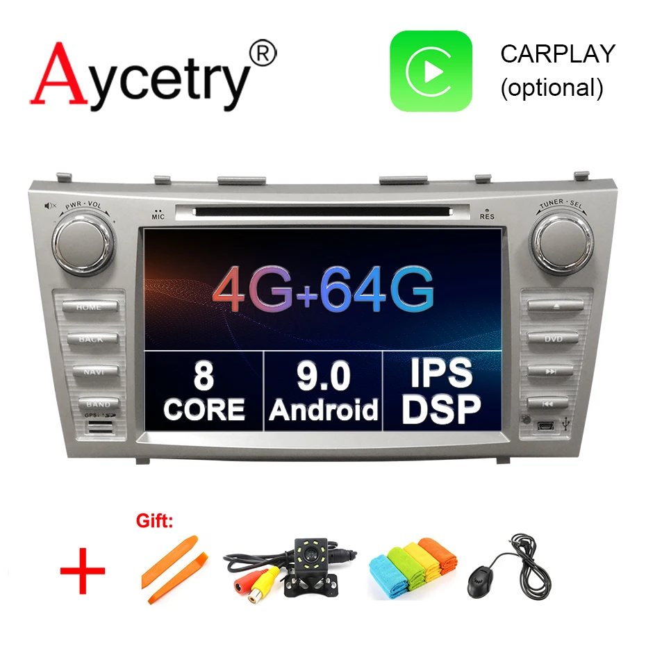 DSP ips 4G ram 64G rom Android 9,0 AV выход автомобильный dvd-плеер для Toyota Camry 2007 2008 2009 2010 gps-навигация, радио, стерео