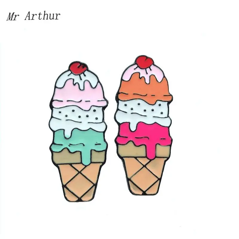 Многослойная эмалированная булавка для мороженого голубого розового цвета