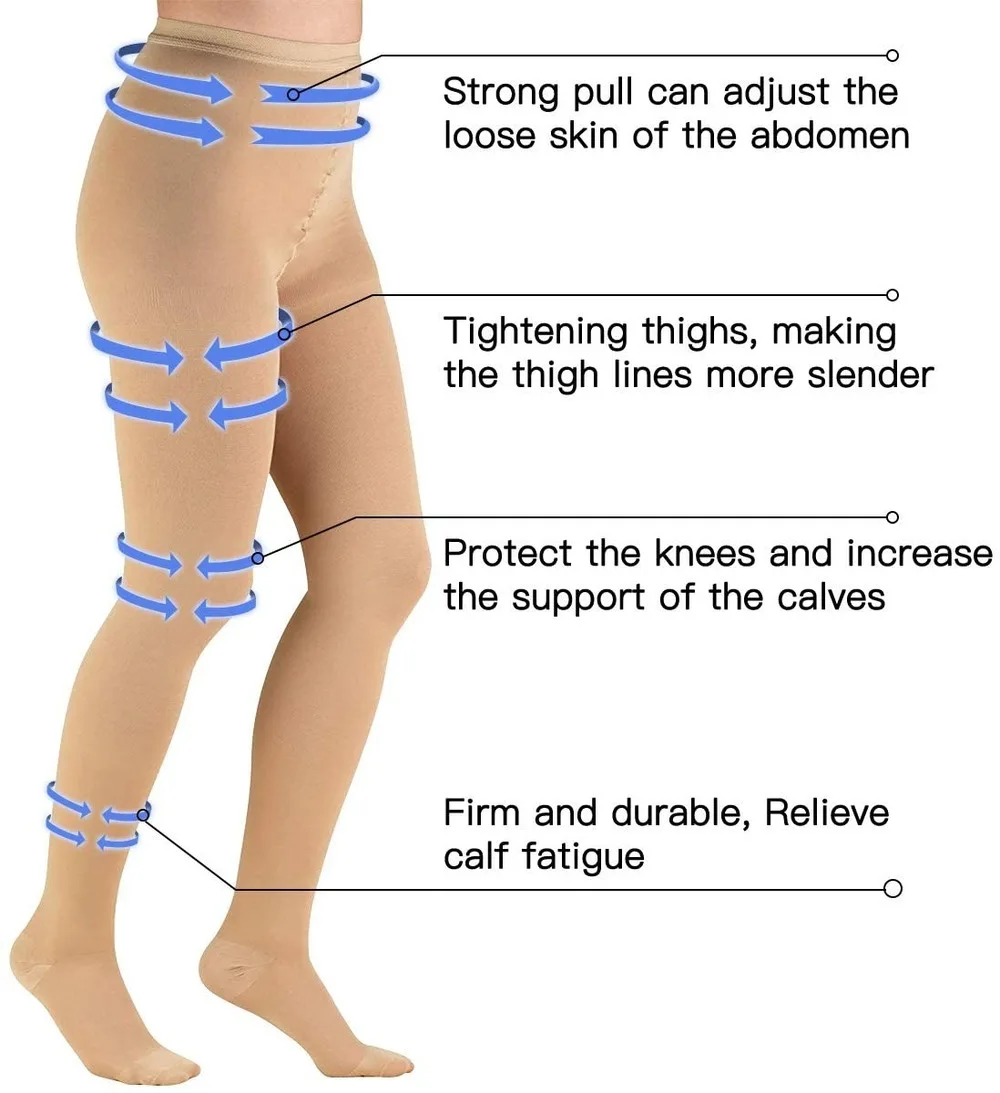 Компрессионные колготки 20-30 мм рт. Ст. непрозрачные Поддерживающие с закрытым