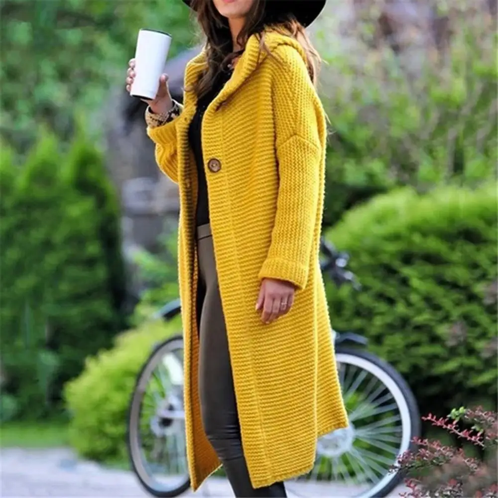 

Ladies autumn windbreaker khaki winter coat elegant loose long coat women retro oversized windbreaker 2020 pure color fashion