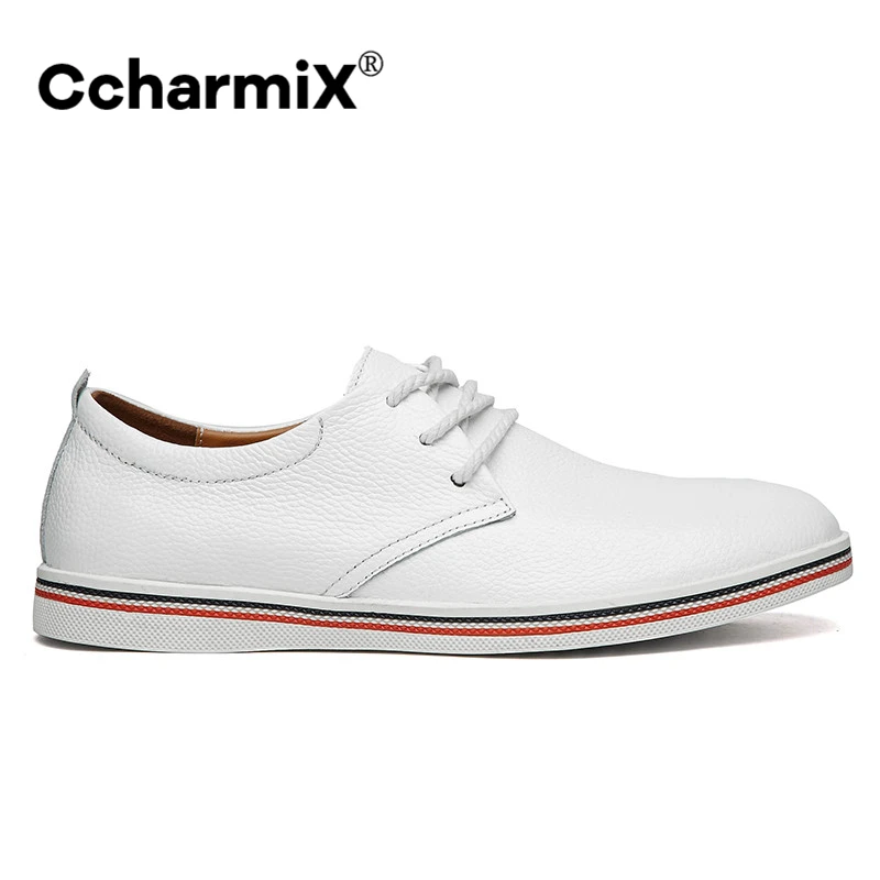 Мужские классические туфли CcharmiX из натуральной кожи высшего качества с острым