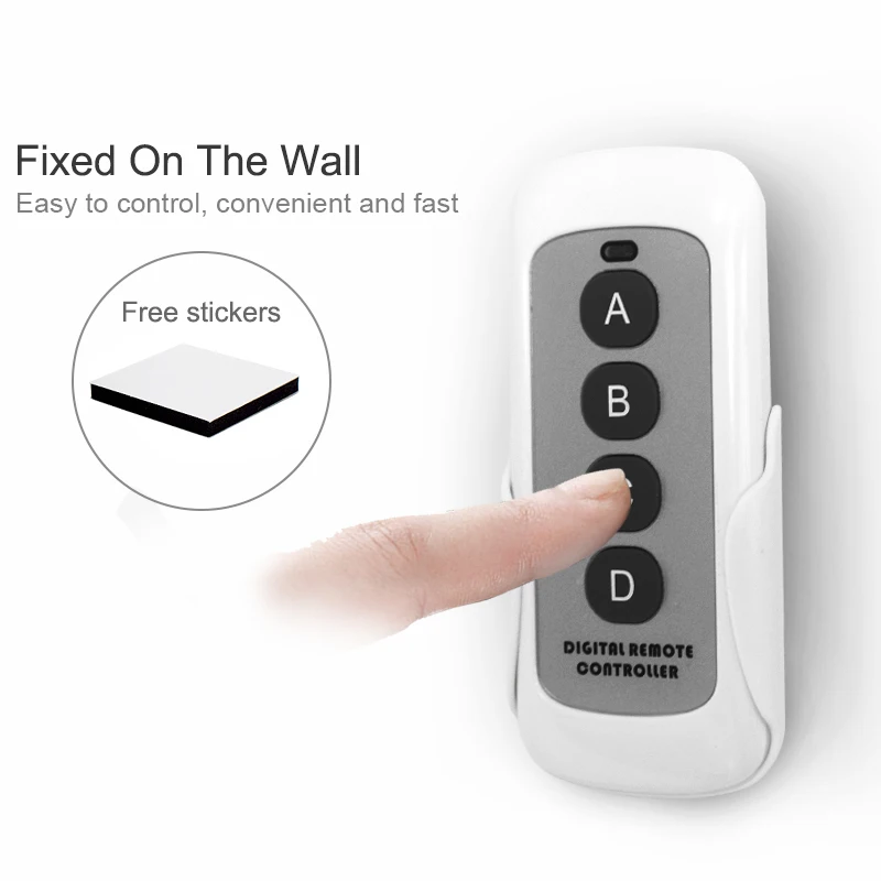

433MHz 4 Channel Remote Control light Switch 1527 Learning Code Transmitter Clone Wireless Duplicator for Garage Door Opener