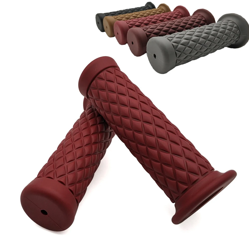 Универсальный 7/8 ''винтажный резиновый руль для мотоцикла Кафе racer moto Yamaha fz 1 09 6