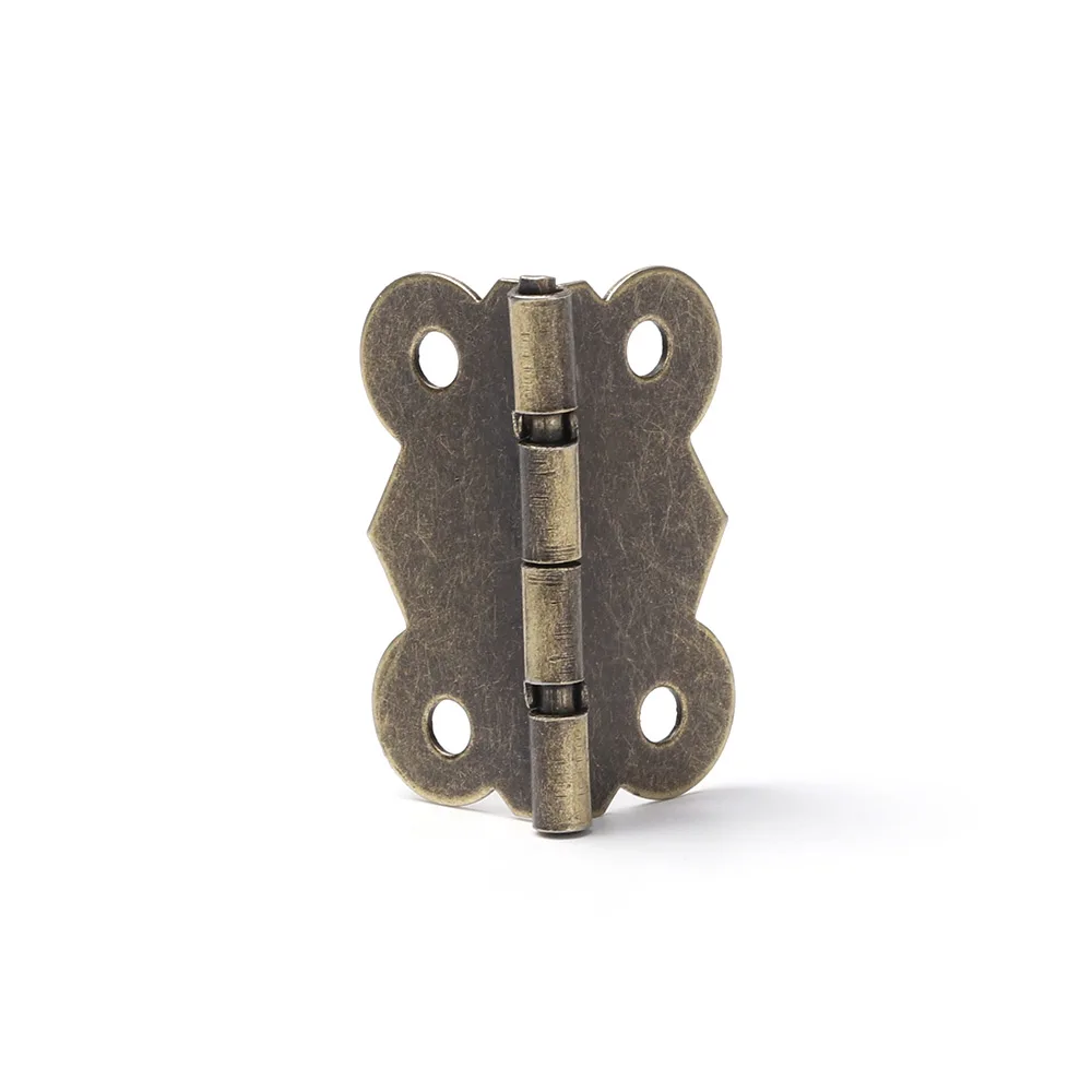 10 шт Мини бабочка в сложенном виде антикварные бронзовые шарниры шкаф с