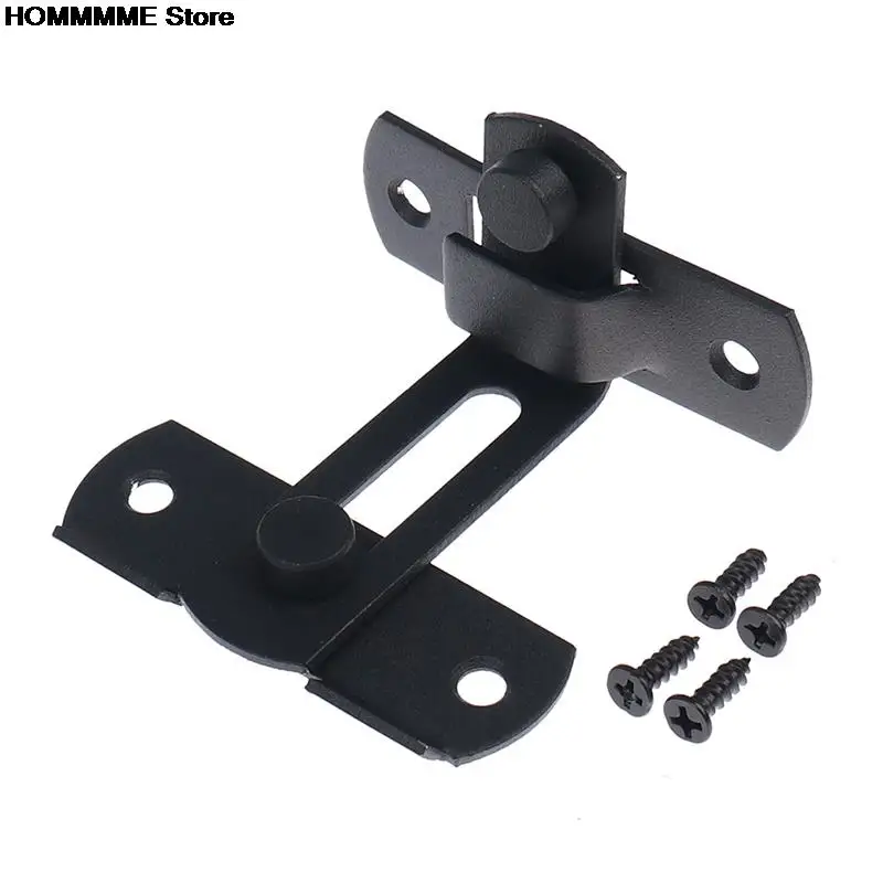 1pc Barn Door Cast Metal Hook Latch Lock Texture Country Rustic Decoration Ornament Right Angle Sliding Buckle NEW - купить по