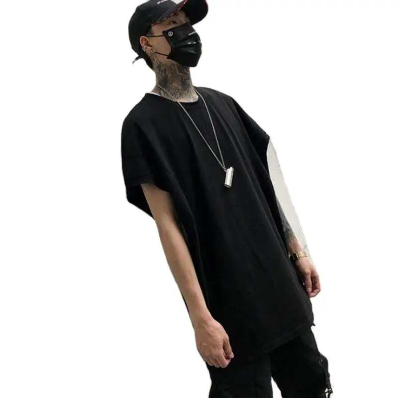 Мужская футболка без рукавов в стиле хип хоп панк винтажный костюм певицы для