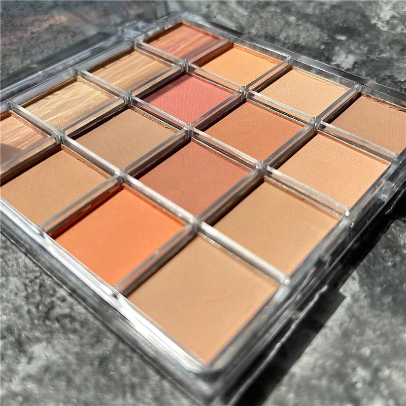 Палитра теней для век с шиммером и матовыми блестками Алмазный металлический