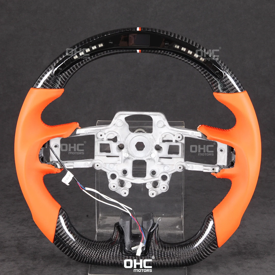 

Carbon Fiber LED Steering Wheel compatible for Ford Mustang