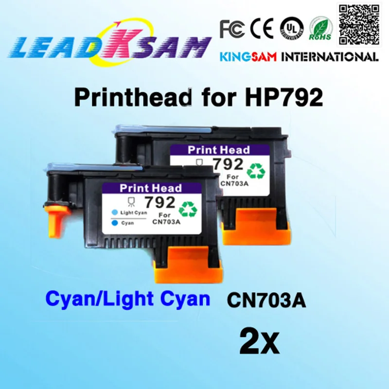 2х печатающая головка совместимая с hp792 CN703A Cyan/Light Cyan для 792 L26500 L28500 принтера|printhead