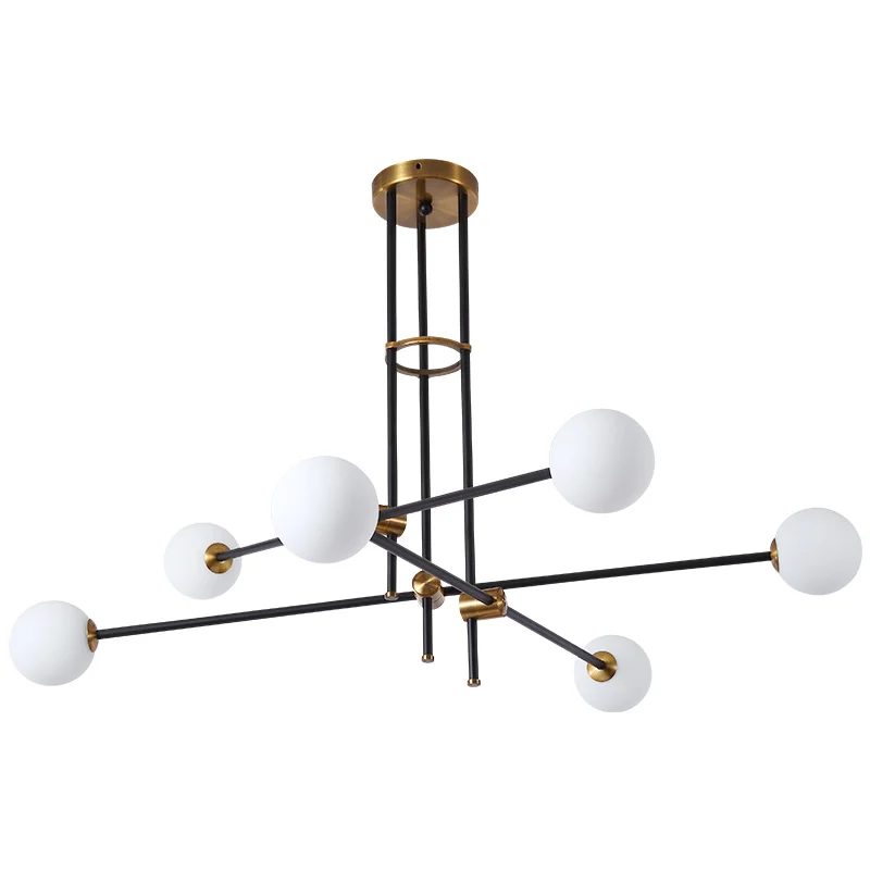 Скандинавский черный светодиодный светильник современная люстра для гостиной