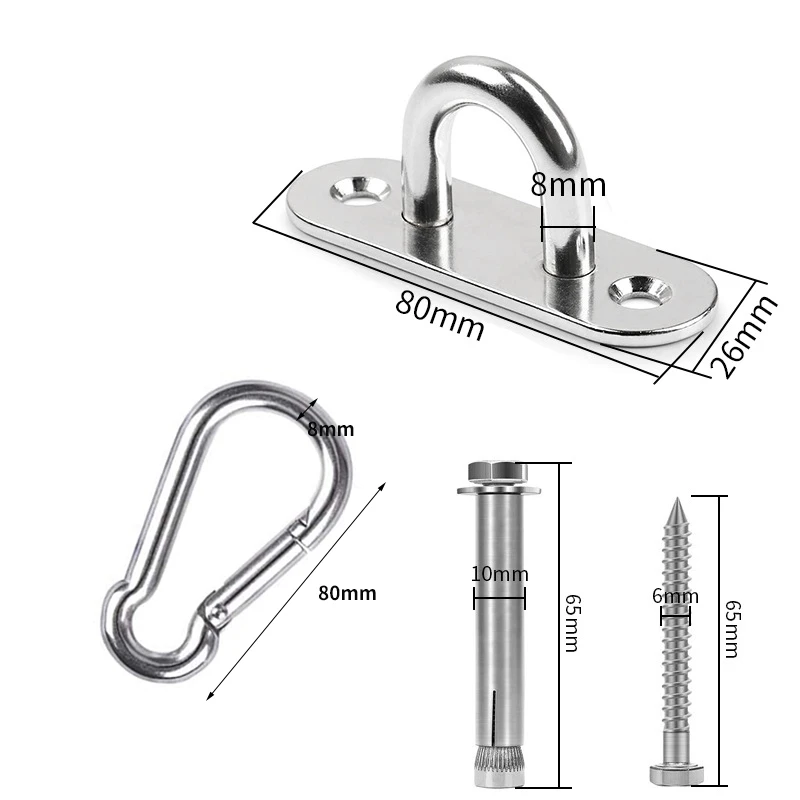 

Yoga Swings Hammocks Stainless Steel Suspension Kit, Heavy Bag Hanger for Suspension Hammock Chair Swing