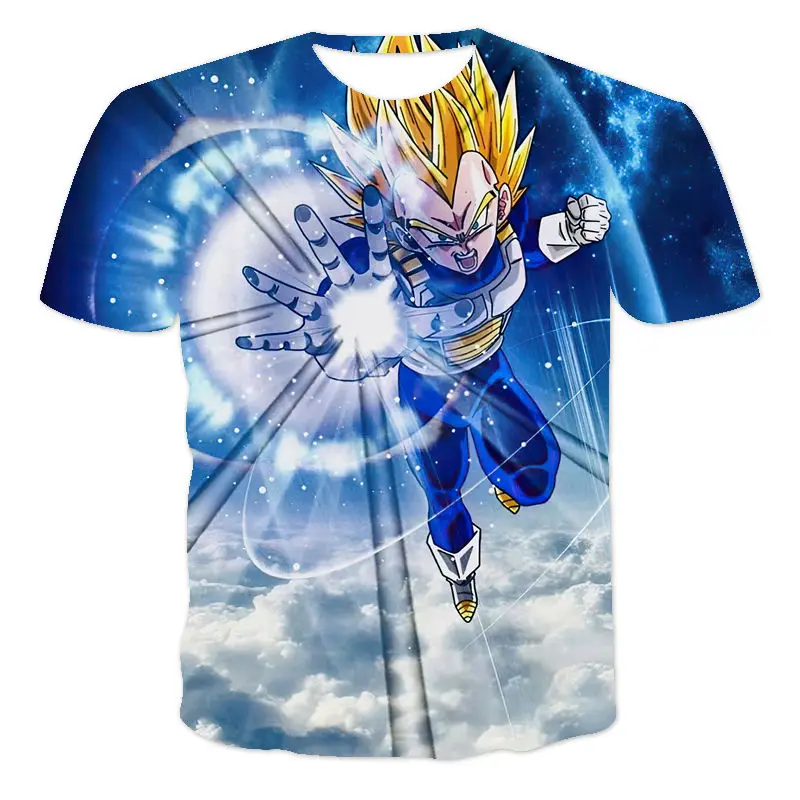 

Japanese AnimeCartoon Spring And SummerBoys And Girls3DPatternShort-Sleeved T-Shirt O-Neck Girl Hip-Hop Trend AnimeCartoon4T-14T